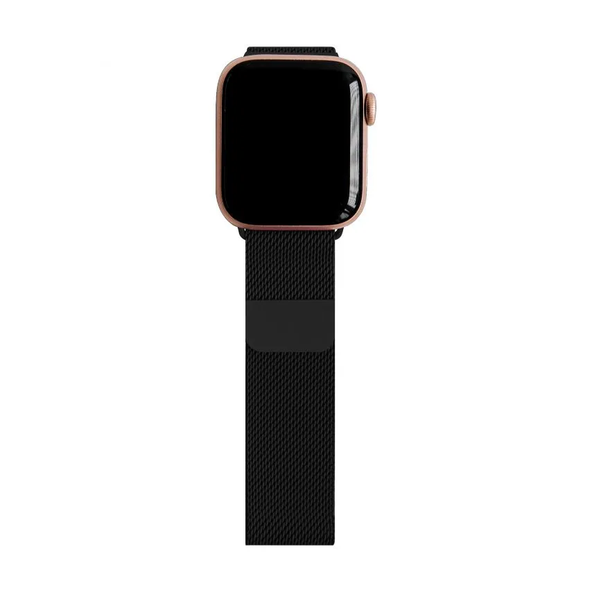 Ремешок миланское плетение для Apple Watch металл 38-40 мм черный
