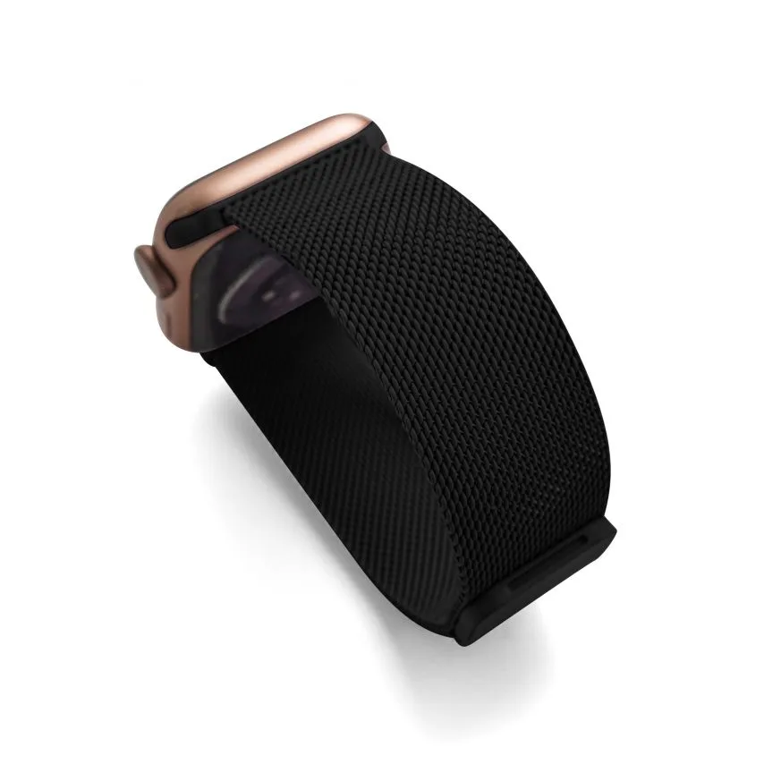 Ремешок миланское плетение для Apple Watch металл 38-40 мм черный