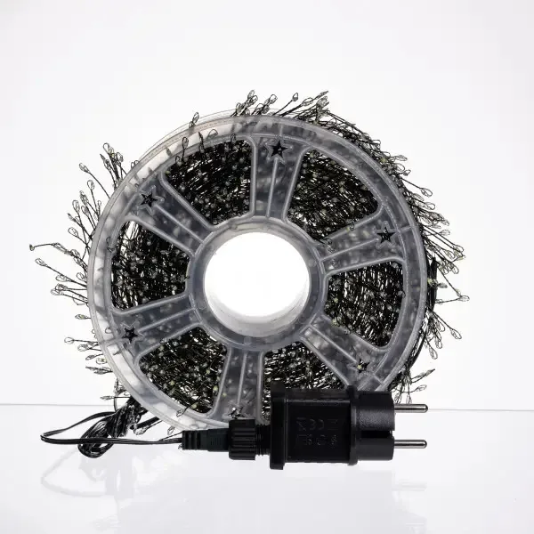 Новорічна гірлянда світлодіодна 50 м синій мідний дріт 1500 LED