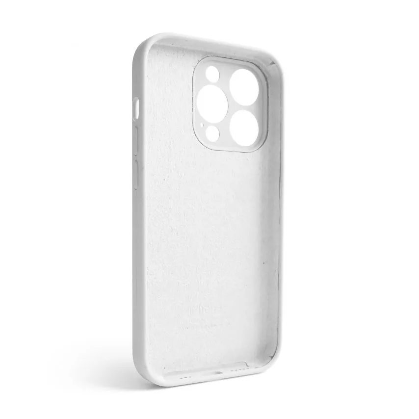 Чохол силіконовий для Apple iPhone 14 Pro  білий закрита камера