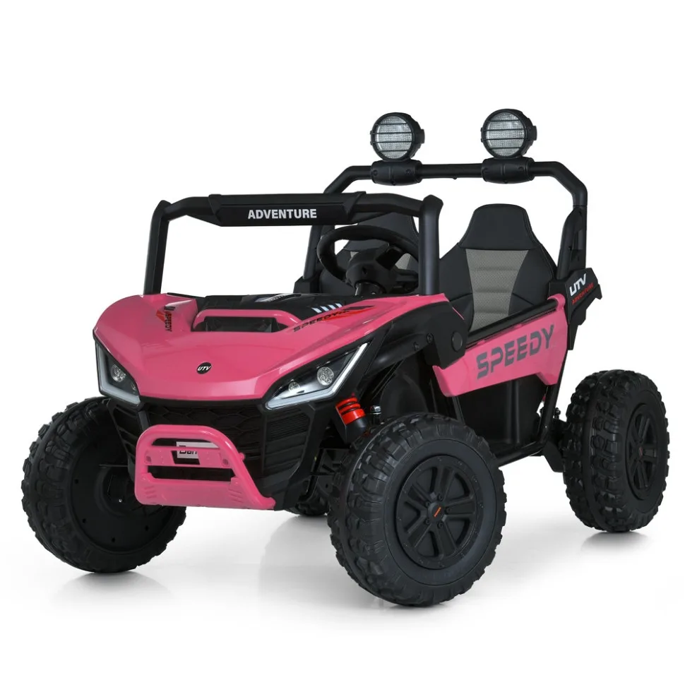 Дитячий електромобіль Bambi Racer екокожа джип 122х80х83 см червоний