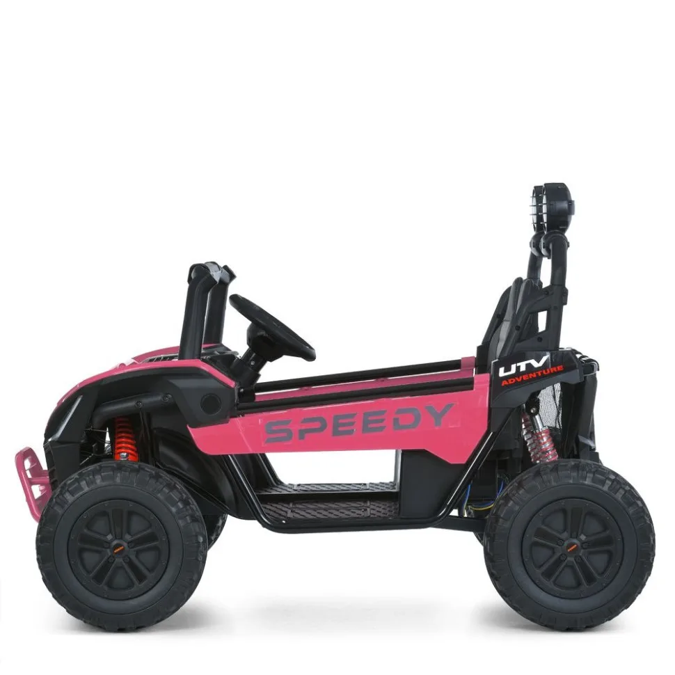 Дитячий електромобіль Bambi Racer екокожа джип 122х80х83 см червоний