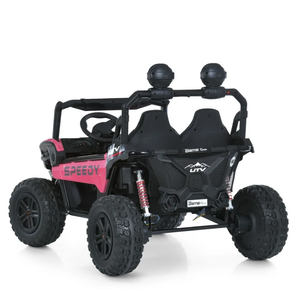 Дитячий електромобіль Bambi Racer екокожа джип 122х80х83 см червоний