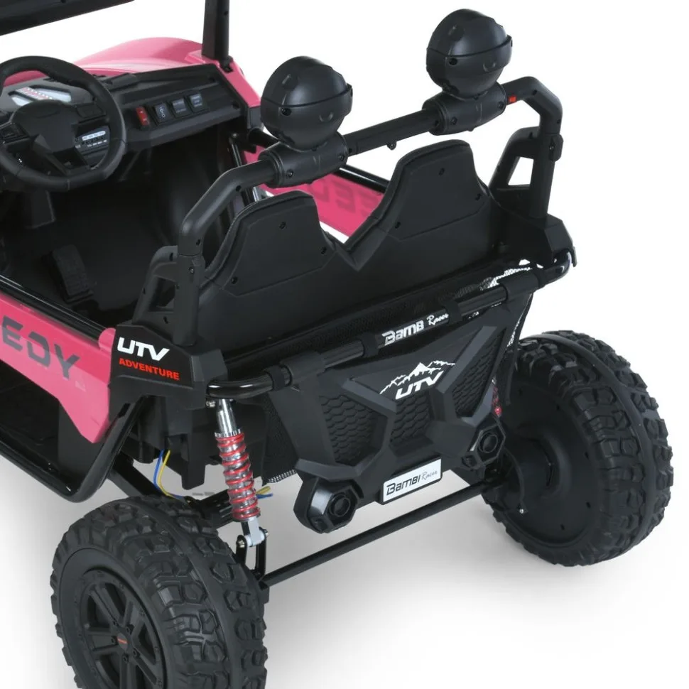 Дитячий електромобіль Bambi Racer екокожа джип 122х80х83 см червоний