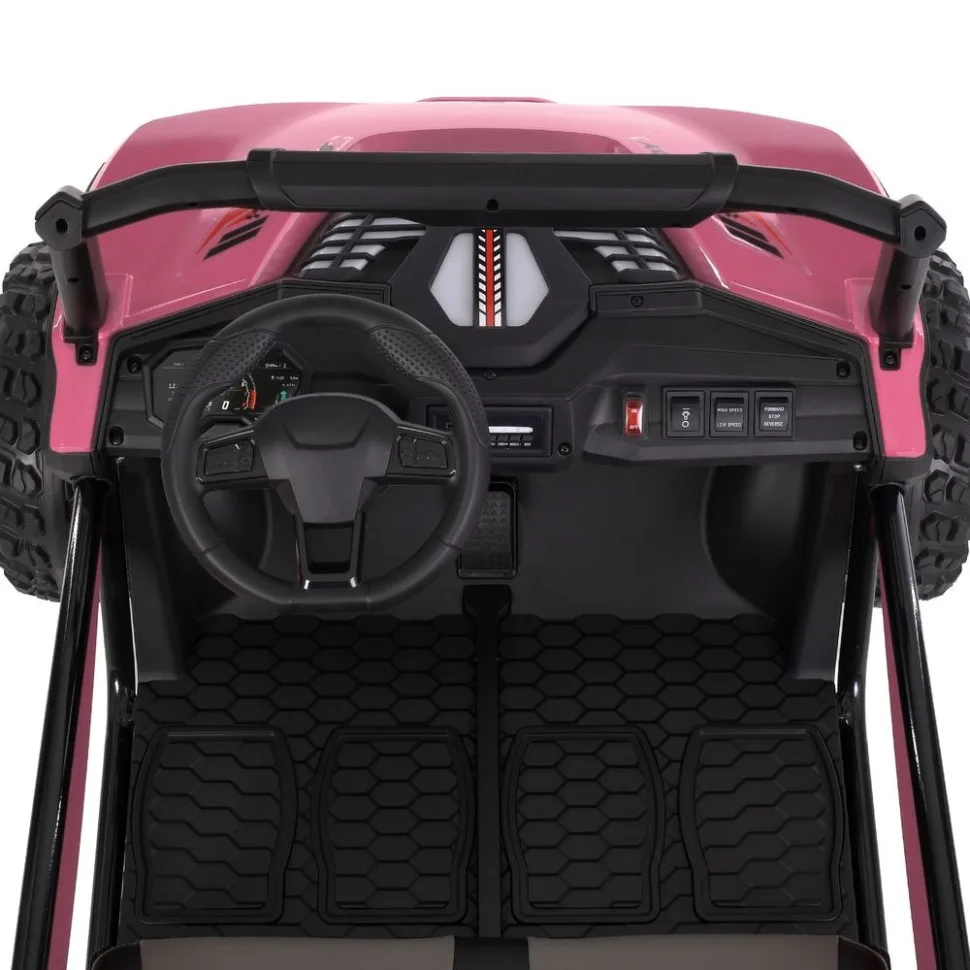 Дитячий електромобіль Bambi Racer екокожа джип 122х80х83 см червоний