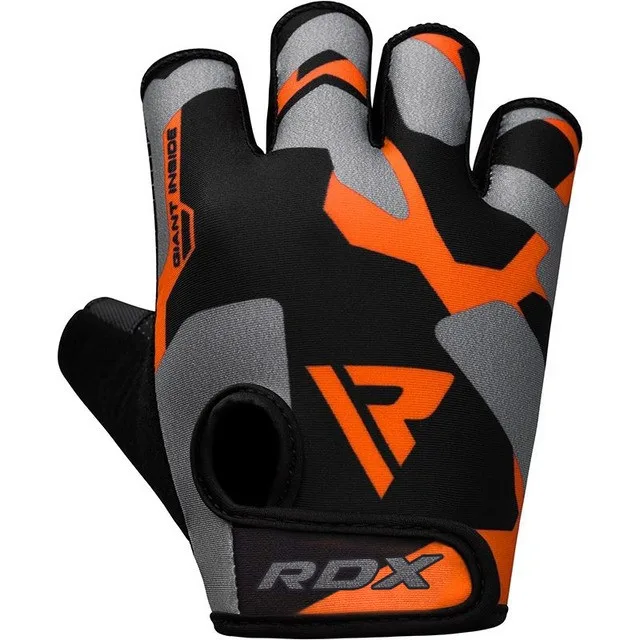 Рукавички RDX штучна шкіра XXL помаранчеві для фітнесу
