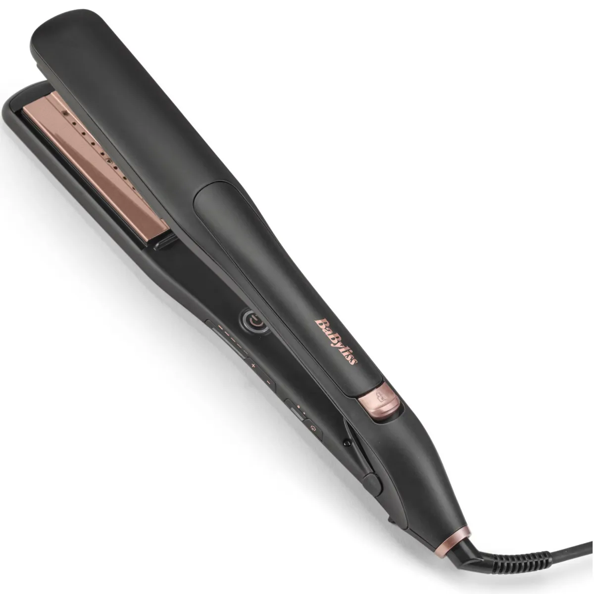 Випрямляч волосся Babyliss Steam Lux Styler, 56 Вт, 5 температурних режимів (170-210 °C), термокилимок, керамічне покриття, чорний