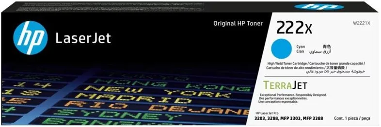 Картридж HP 222X CLJ Pro 3203/3303 Cyan (2500стор)