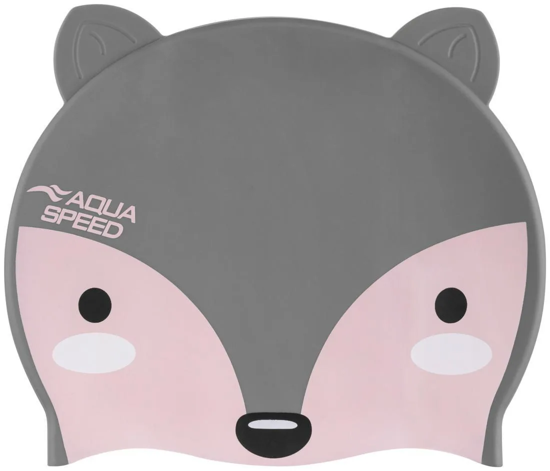 Шапка для плавания Aqua Speed силиконовая OSFM серый лисиця