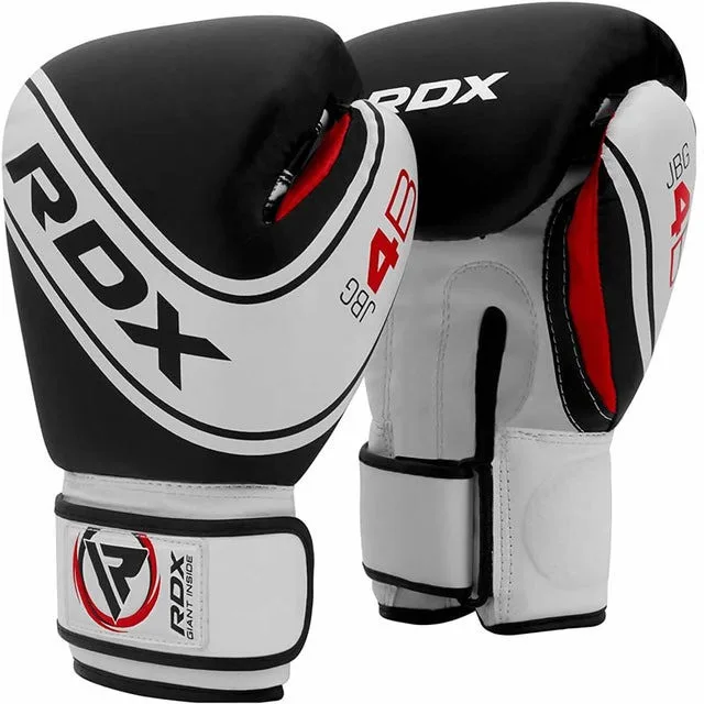 Боксерські рукавиці RDX PU 6 oz Білий/Чорний для дітей з капою в комплекті