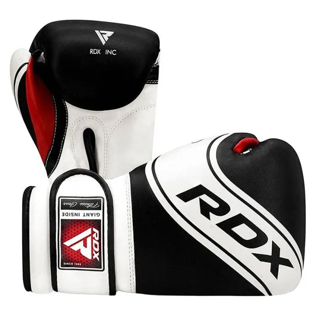 Боксерські рукавиці RDX PU 6 oz Білий/Чорний для дітей з капою в комплекті