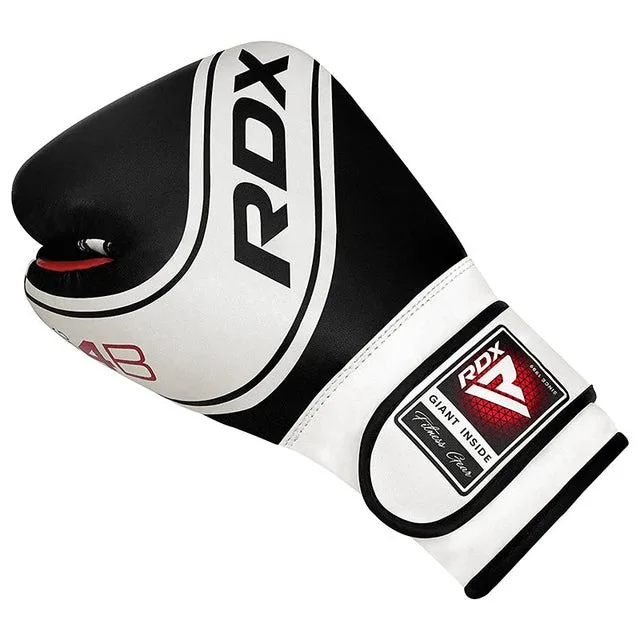 Боксерські рукавиці RDX PU 6 oz Білий/Чорний для дітей з капою в комплекті