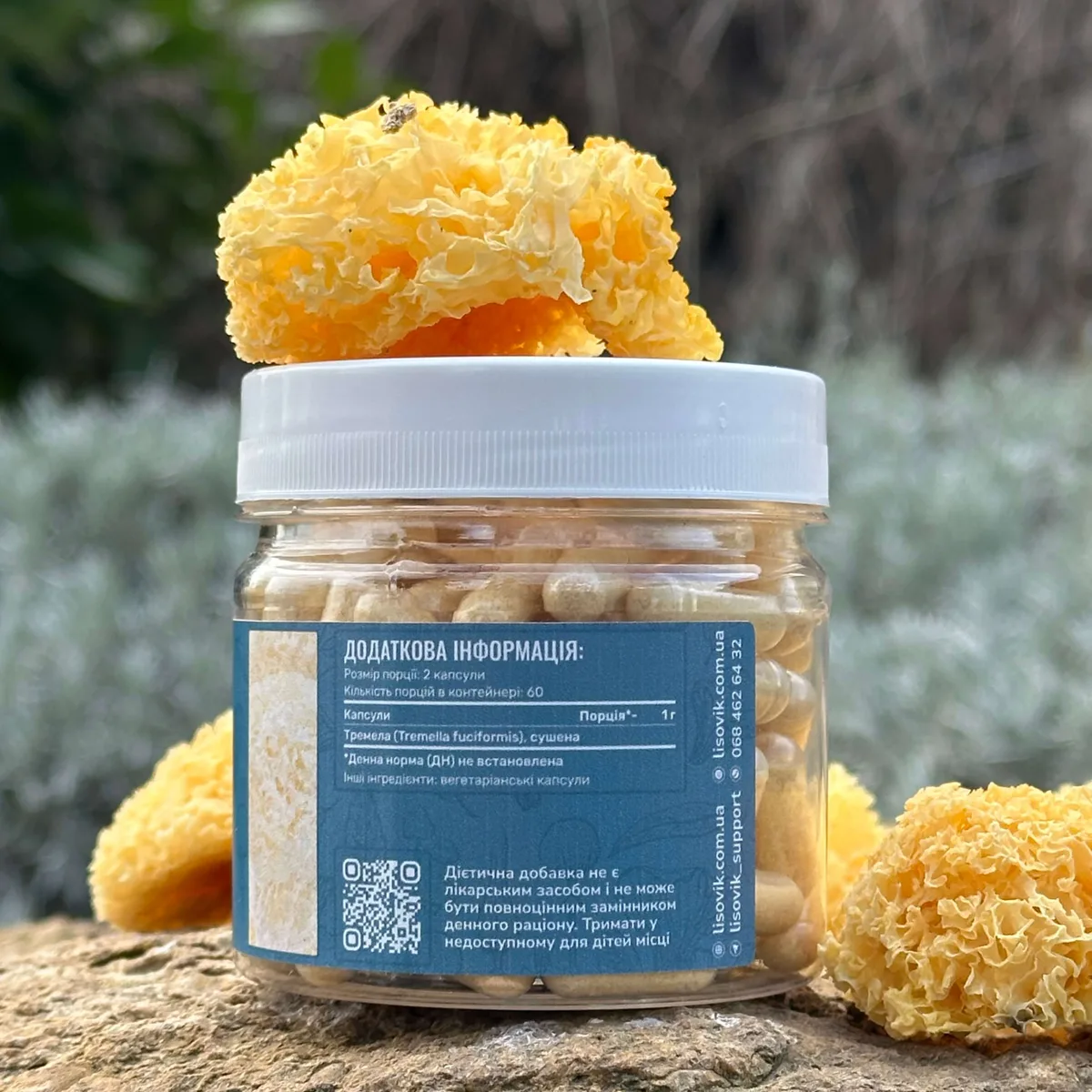 Тремела (Tremella fuciformis), капсули по 120 шт 0.5 г