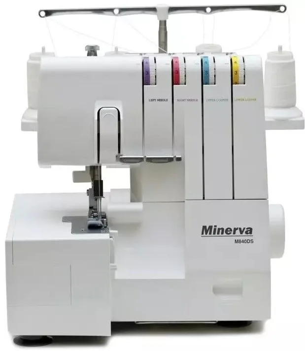 Оверлок Minerva 105Вт 8 оп 4 3-х ниткові шви Білий