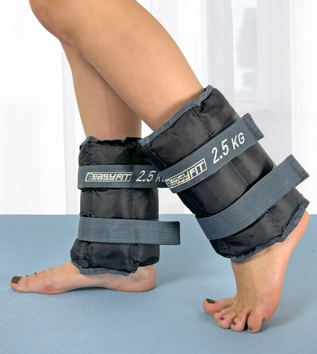 Утяжелювачі для ніг і рук EasyFit Оксфорд 2,5 кг Чорні