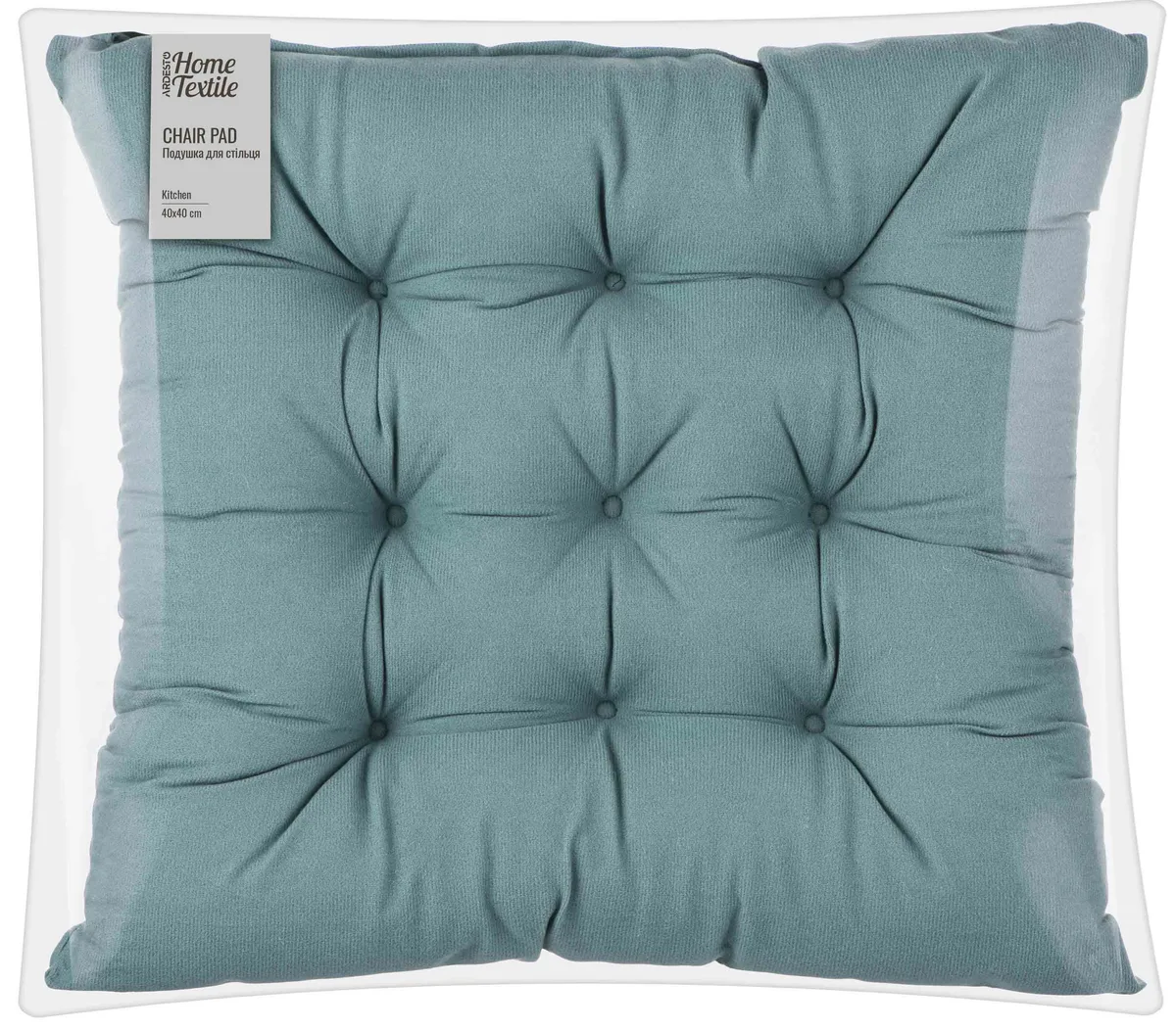 Подушка для сидіння ARDESTO Soft 40х40 см, 100% поліестер, зелений колір.