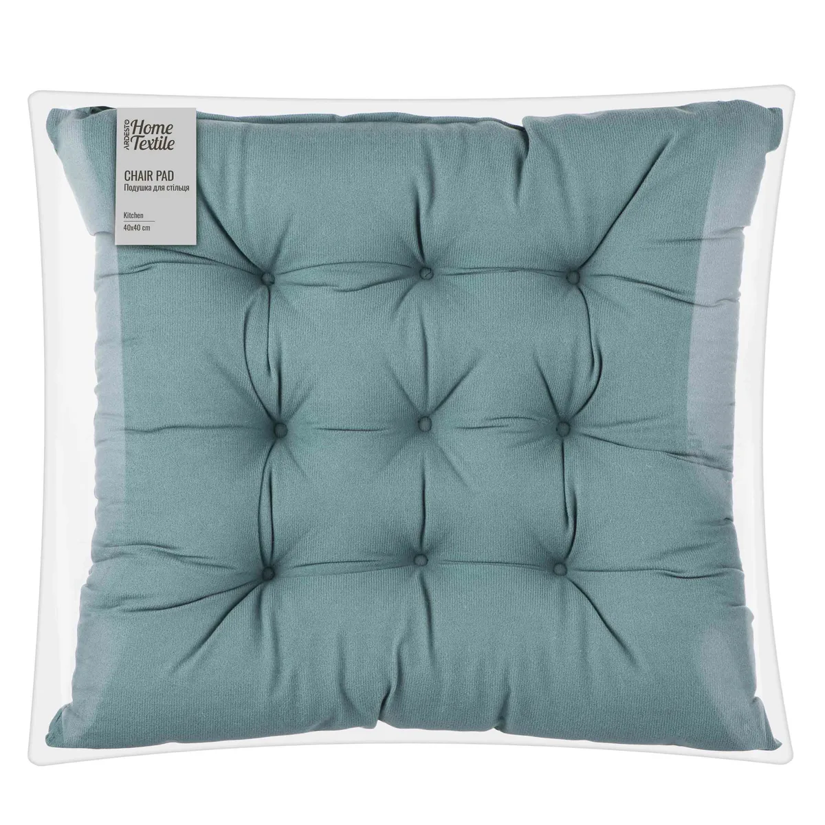 Подушка для сидіння ARDESTO Soft 40х40 см, 100% поліестер, зелений колір.