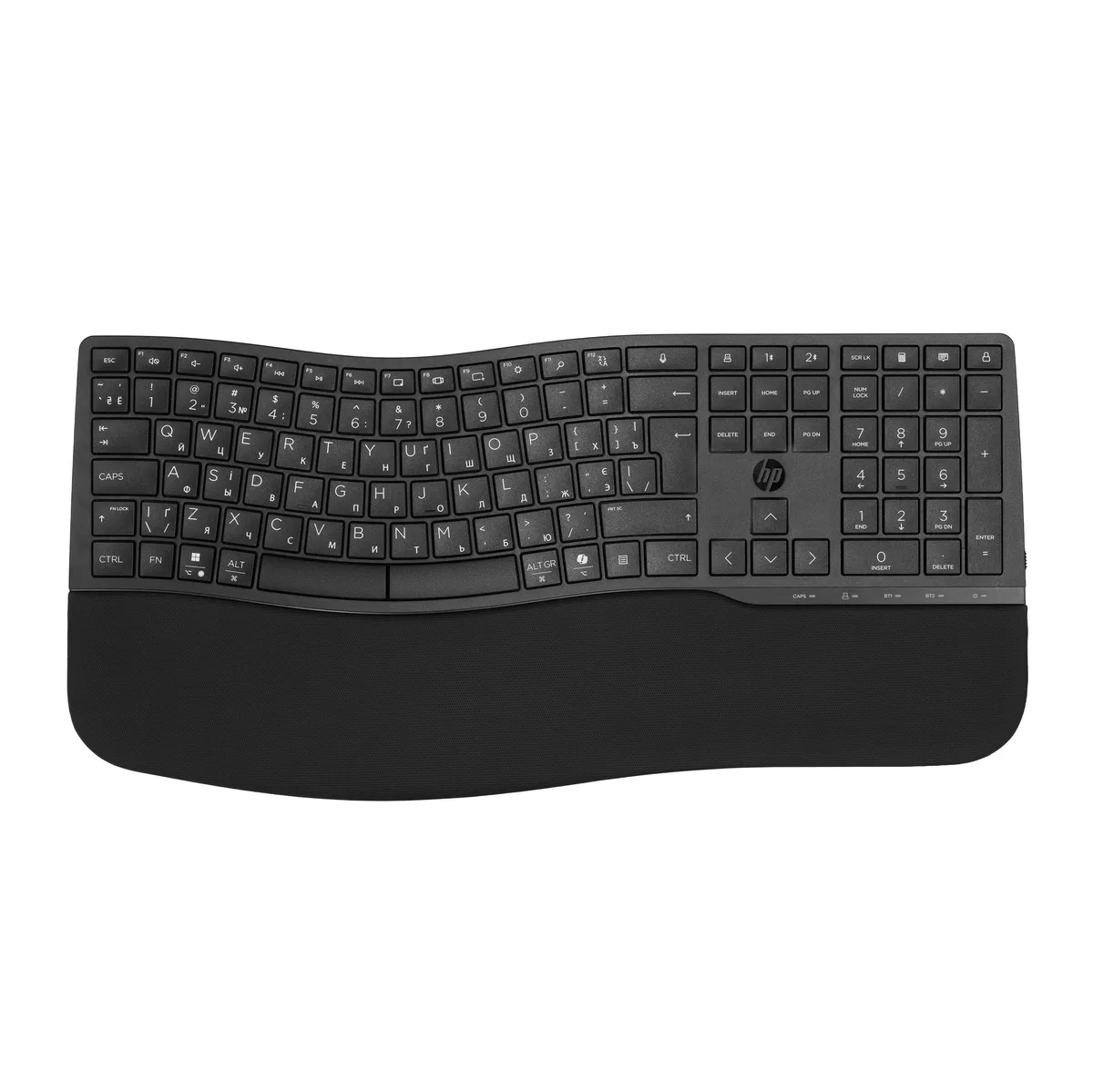 Клавіатура мембранна HP 680 Comfort Dual-Mode 111key, BT, EN/UK, чорний