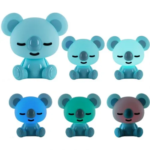 Светильник-ночник LED Koala с аккумулятором голубой для детской спальни ночной светильник RGB