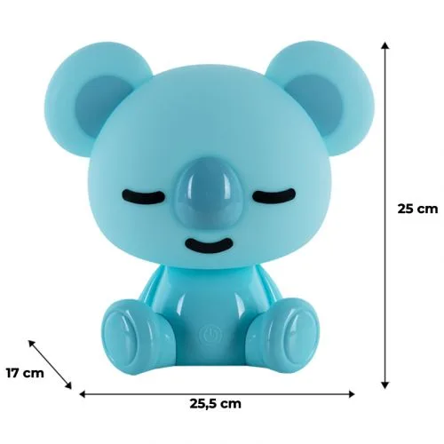 Светильник-ночник LED Koala с аккумулятором голубой для детской спальни ночной светильник RGB