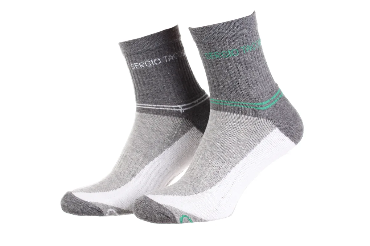 Шкарпетки Sergio Tacchini бавовна 36-40 сірі білі зелені 3 пари