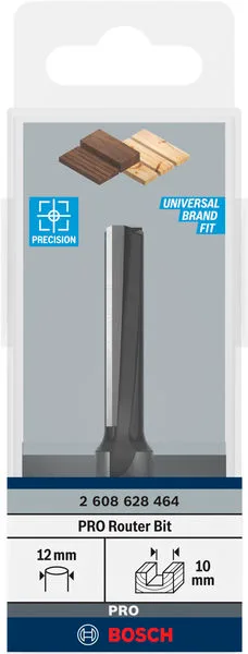 Фреза пазова Bosch Professional 10 мм хвостовик для вирізання пазів та декоративних виїмок твердосплавна