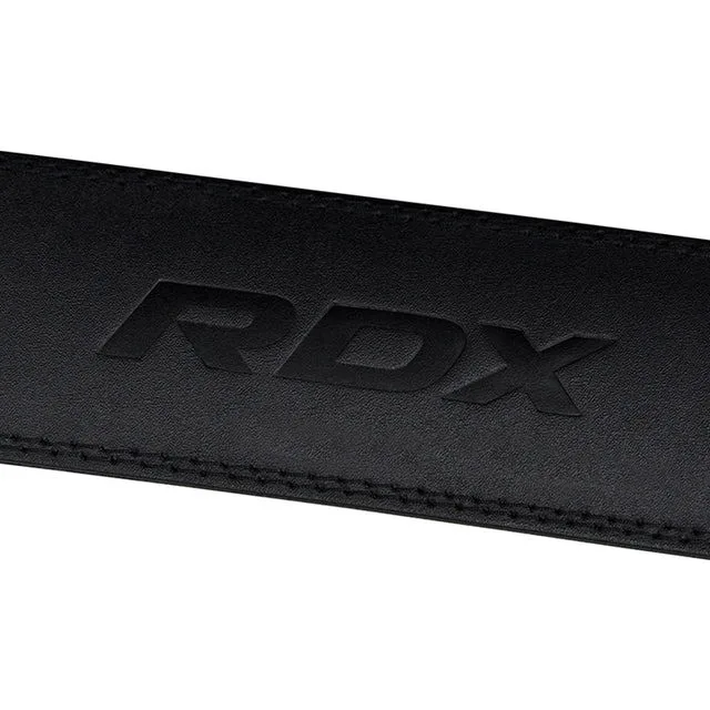 Пояс для важкої атлетики RDX натуральна шкіра S чорний 10 см