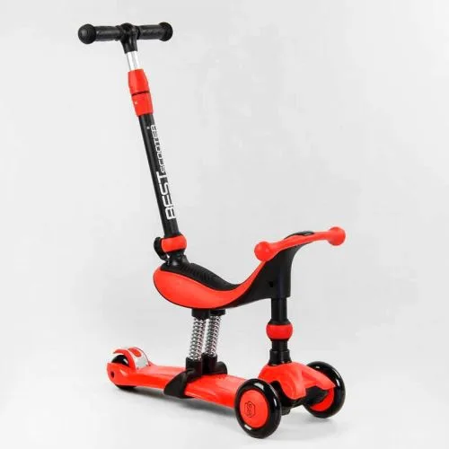 Самокат трехколесный Best Scooter с ручкой для детей от 1 года