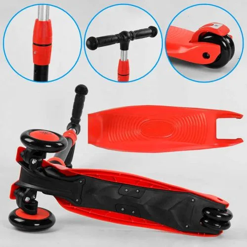 Самокат трехколесный Best Scooter с ручкой для детей от 1 года