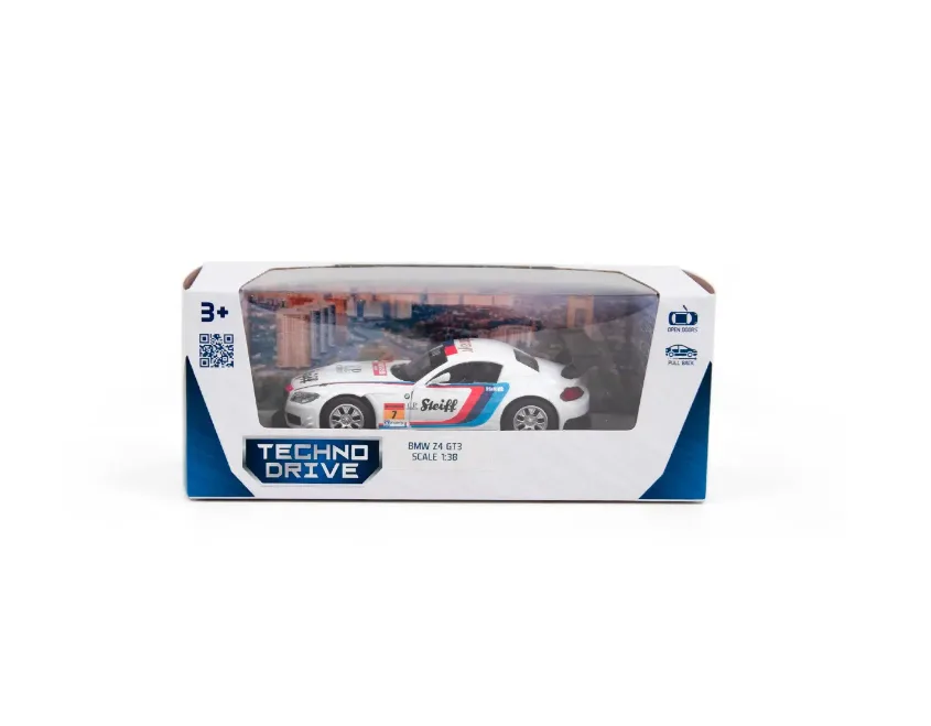 Детская автомодель TechnoDrive металлическая белая 1:24 Z4 GT3