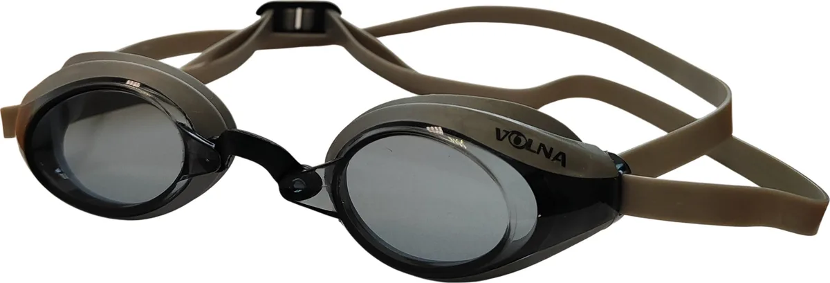 Окуляри для плавання Volna силікон One Size сірі чорні