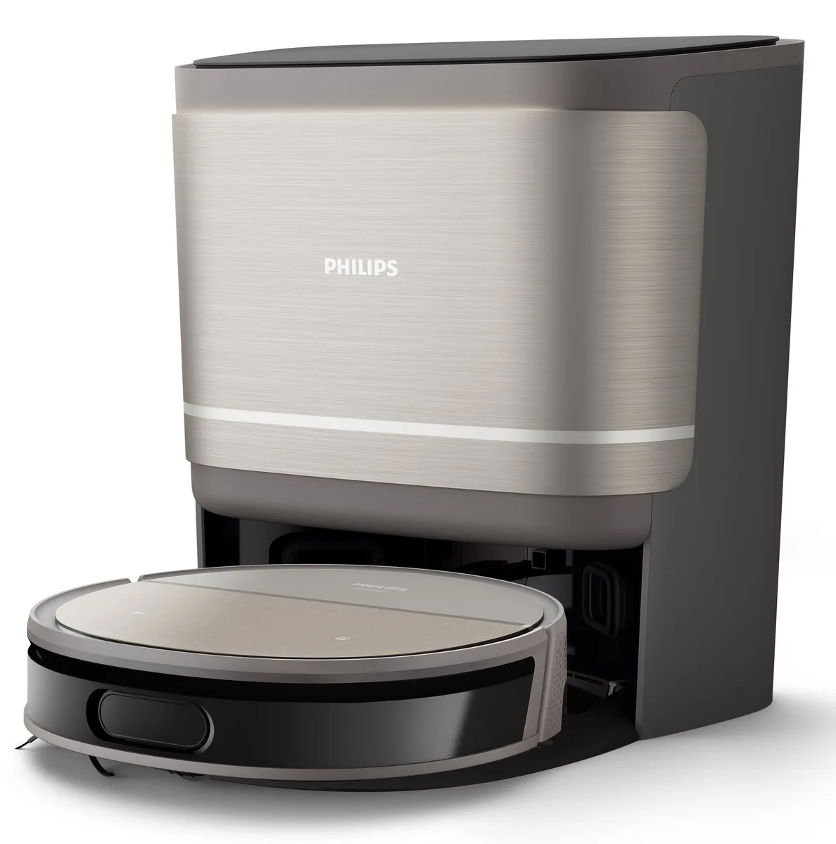 Робот-пилосос Philips Series 9000, висота 9.8 см, функція вологого прибирання, контейнер для пилу 0.21 л, резервуар для води 0.22