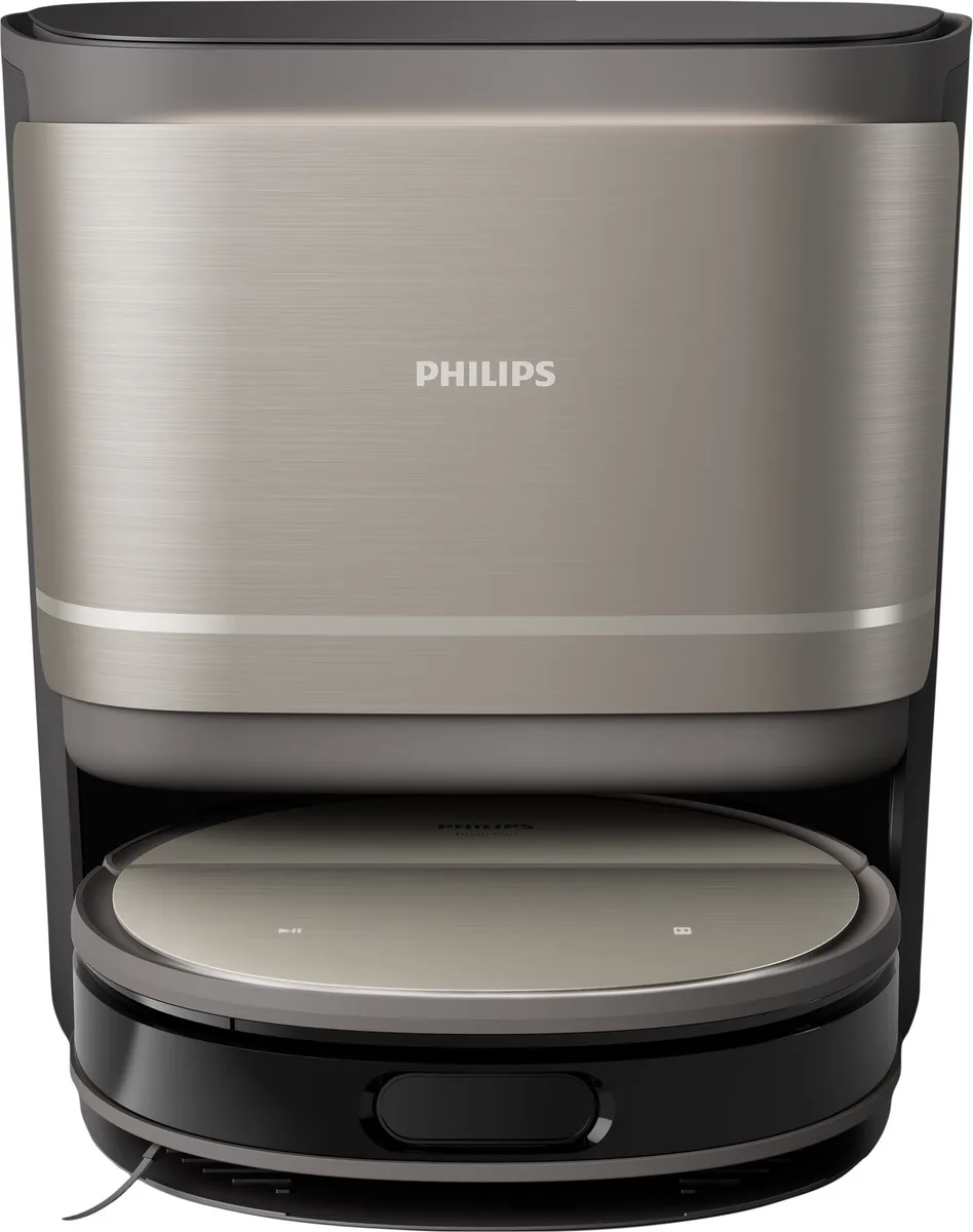 Робот-пилосос Philips Series 9000, висота 9.8 см, функція вологого прибирання, контейнер для пилу 0.21 л, резервуар для води 0.22