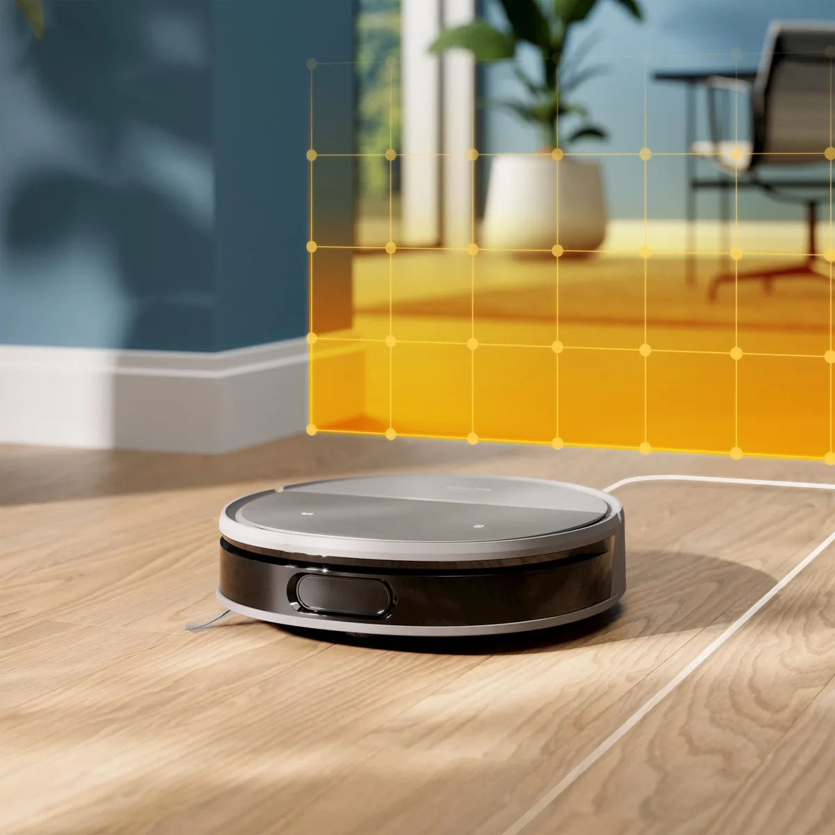 Робот-пилосос Philips Series 9000, висота 9.8 см, функція вологого прибирання, контейнер для пилу 0.21 л, резервуар для води 0.22