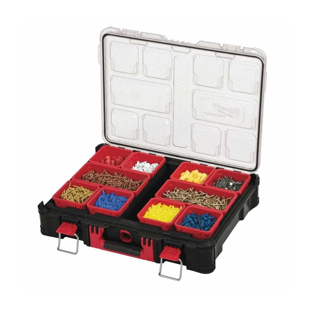 Універсальний органайзер Milwaukee Packout, 10 секцій, 50х38x12 см, пластиковий.