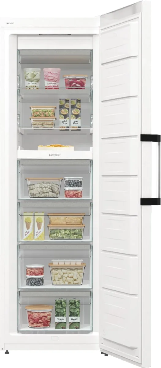 Морозильная камера Gorenje 280л вертикальная No Frost с инвертором для хранения продуктов.