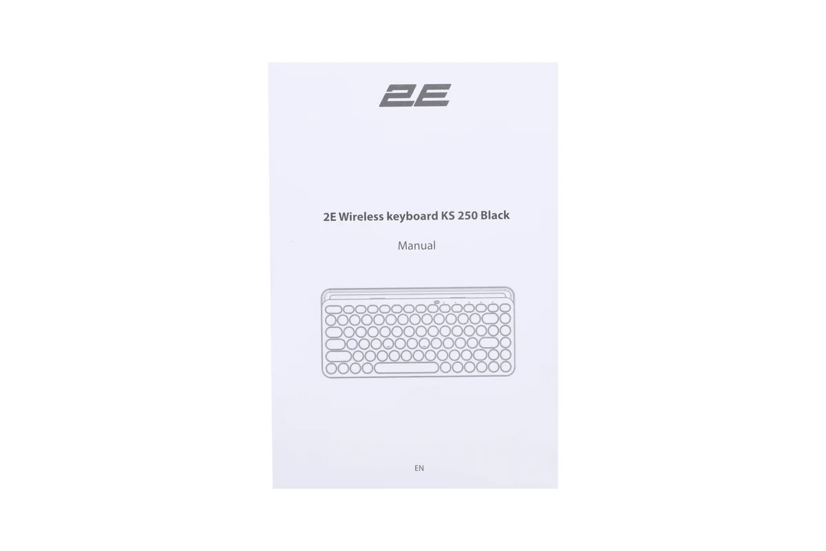 Клавіатура мембранна 2E KS250 84key, WL/BT, EN/UK, чорно-сірий