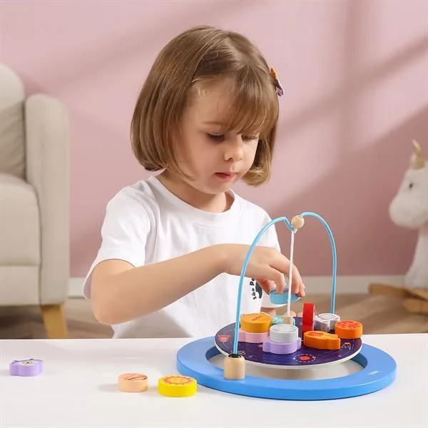 Дерев'яна гра-балансир Viga Toys Космос 27х20х20 см різнокольоровий