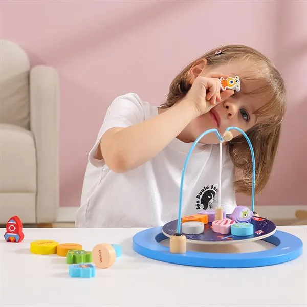 Дерев'яна гра-балансир Viga Toys Космос 27х20х20 см різнокольоровий