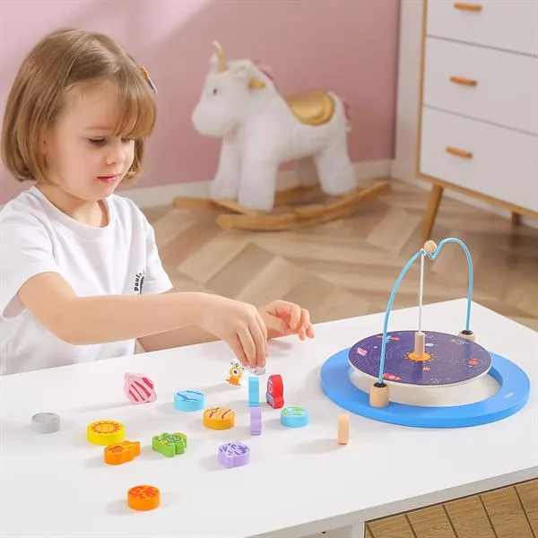Дерев'яна гра-балансир Viga Toys Космос 27х20х20 см різнокольоровий