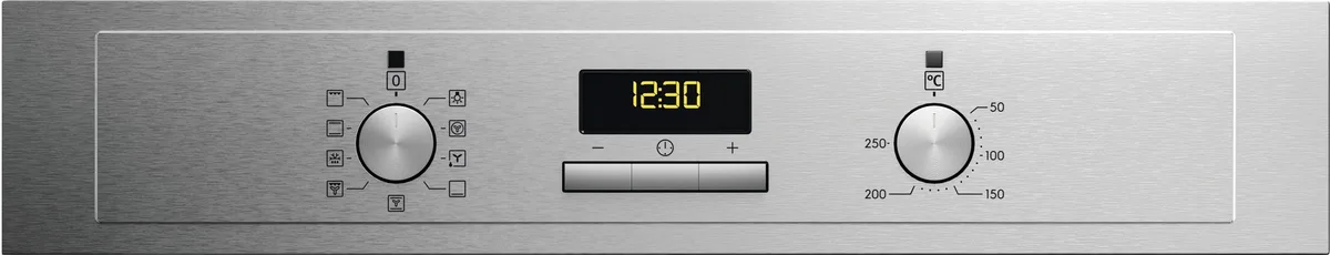 Електрична духова шафа Electrolux, 65 л, клас енергоспоживання A, з дисплеєм, конвекційним приготуванням, з нержавіючої сталі.