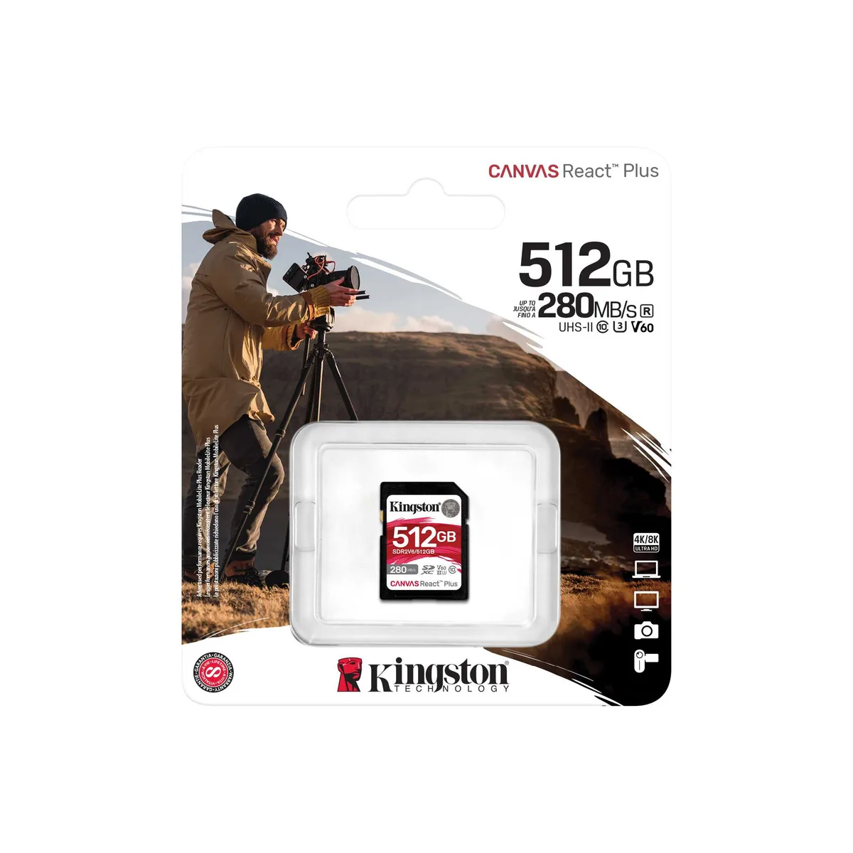 Карта пам'яті Kingston SD  512GB C10 UHS-II U3 R280/W150MB/s