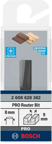 Фреза пазова Bosch Professional з двома лезами стандартна S8 D9 L20.