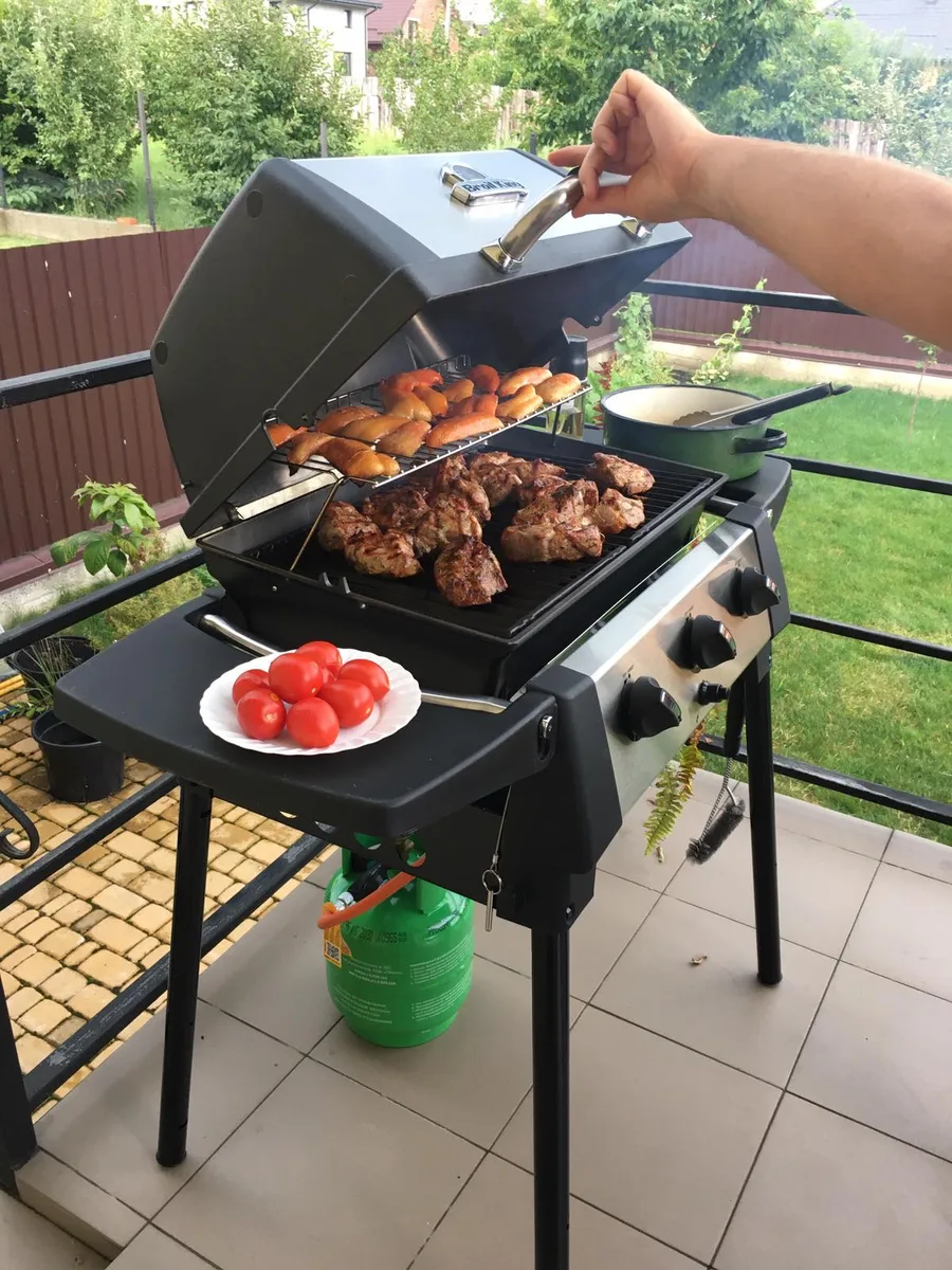 Газовий гриль Broil King чавунний 46х31 см сірий з чорним