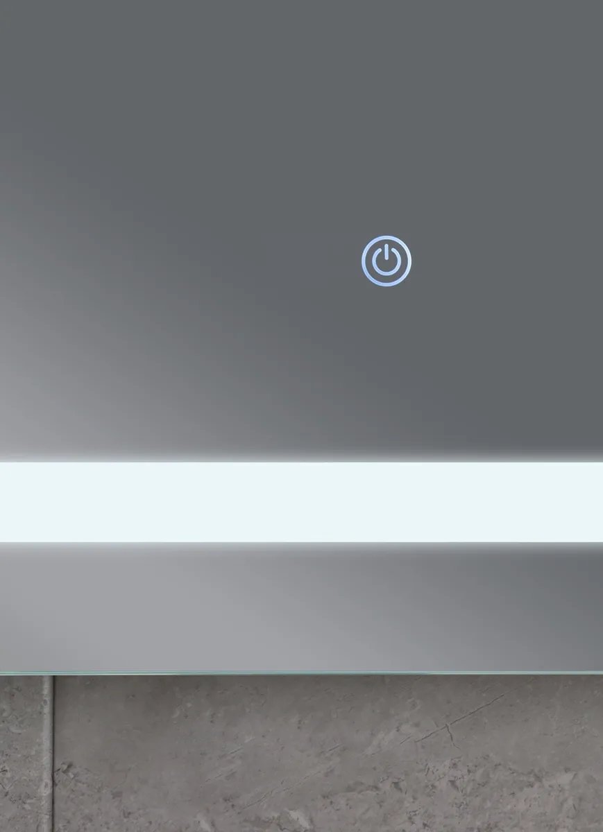 Дзеркало настінне MIXXUS TWEE MR09 LED 80x60 см біле з регулятором яскравості та підігрівом