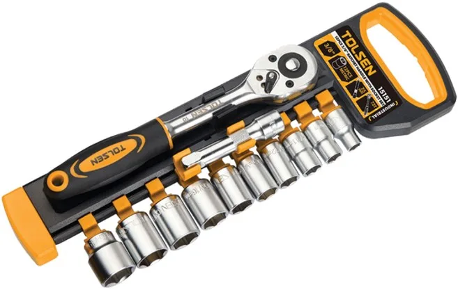 Набір торцевих ключів Tolsen Профі, 3/8", CrV, 12 шт.