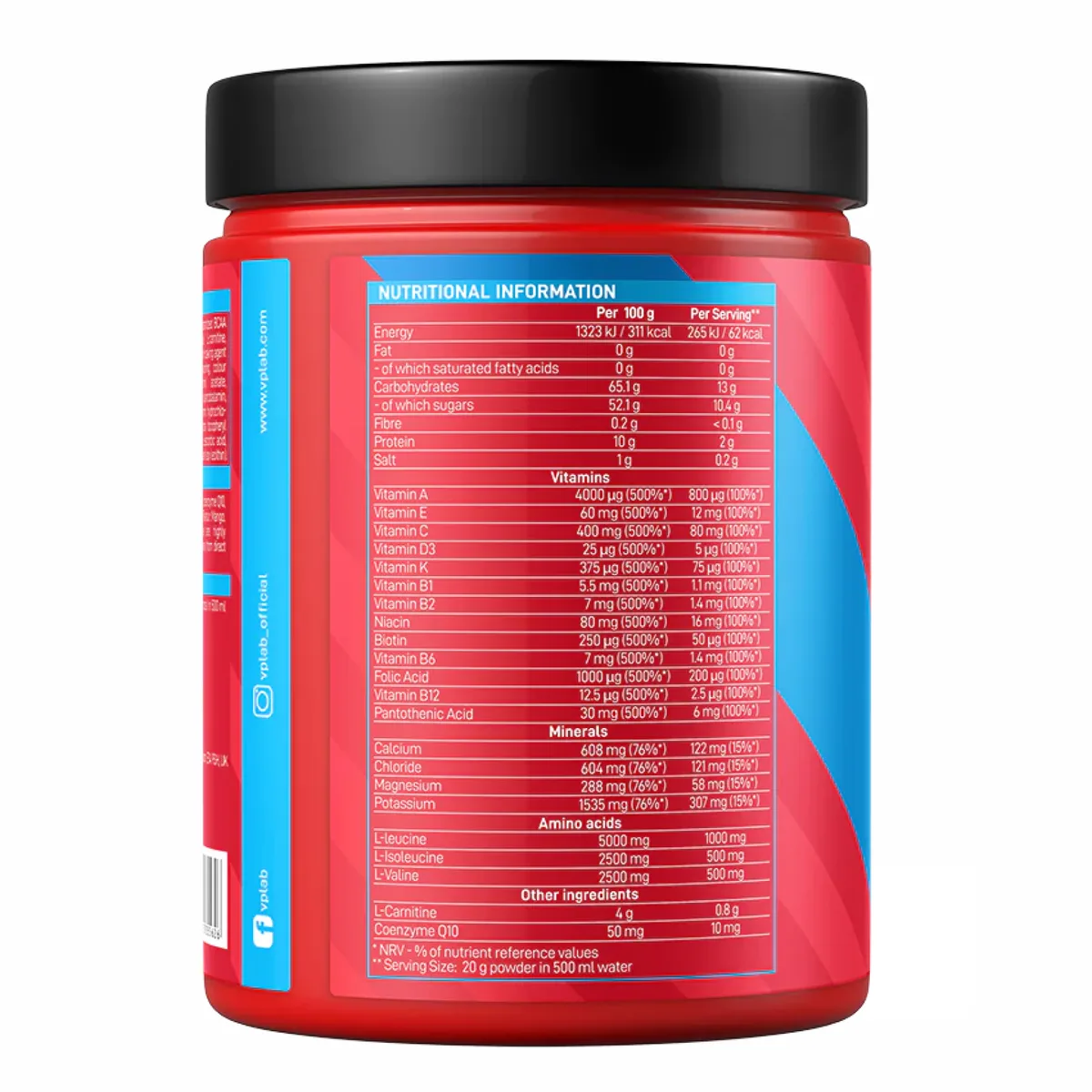 Изотонический напиток FitActive 500 г Тропический фрукт с BCAA и L-карнитином