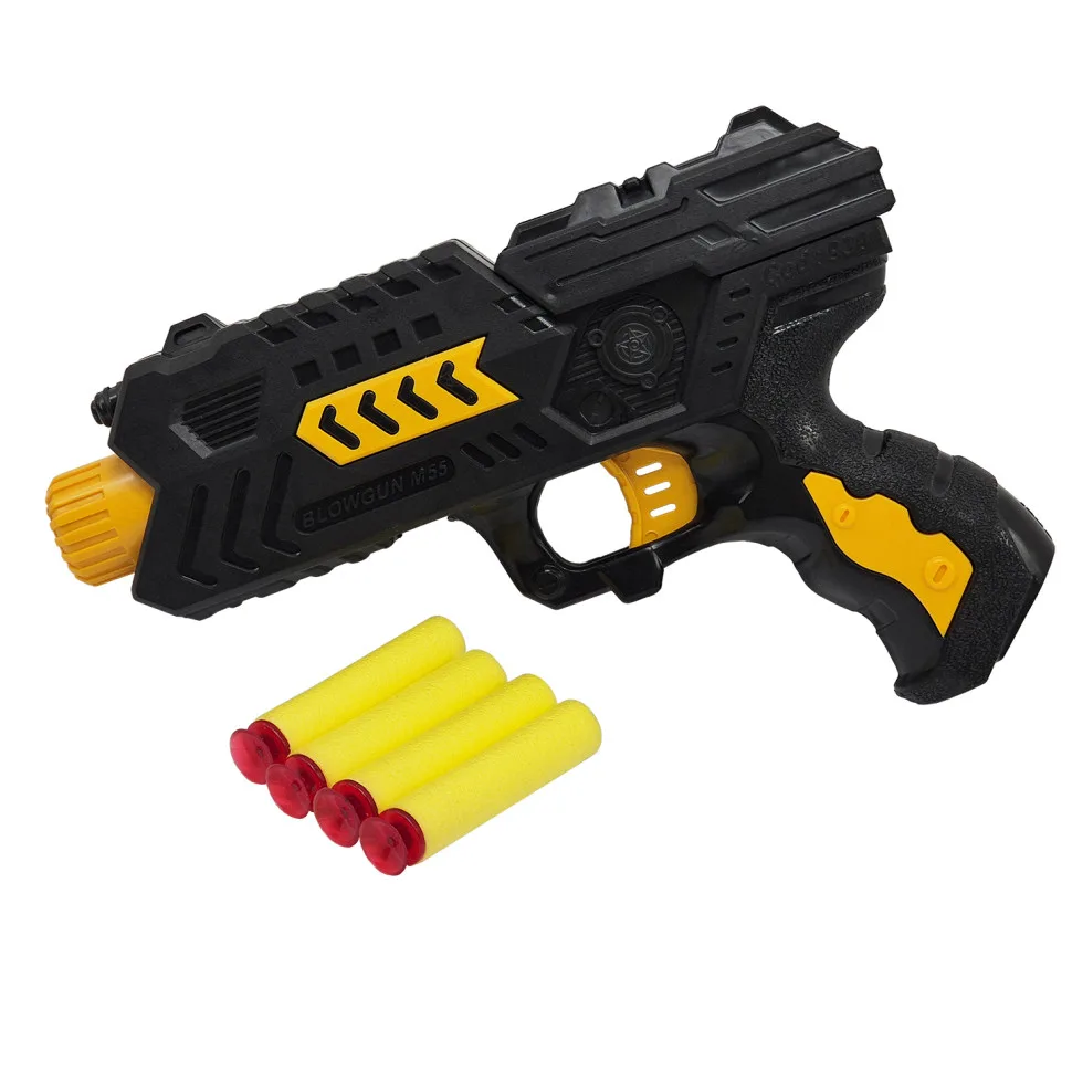 Детский игрушечный пистолет Golden Gun поролоновые пули жёлтый 930GG
