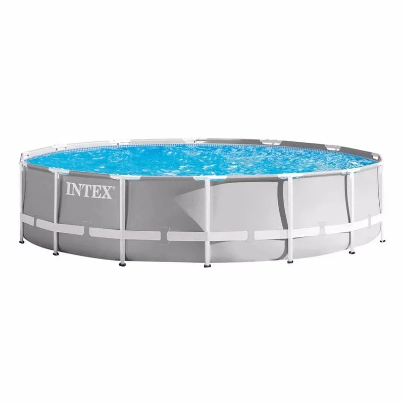 Каркасний басейн Intex ПВХ 427х107 см Сірий 12706 л