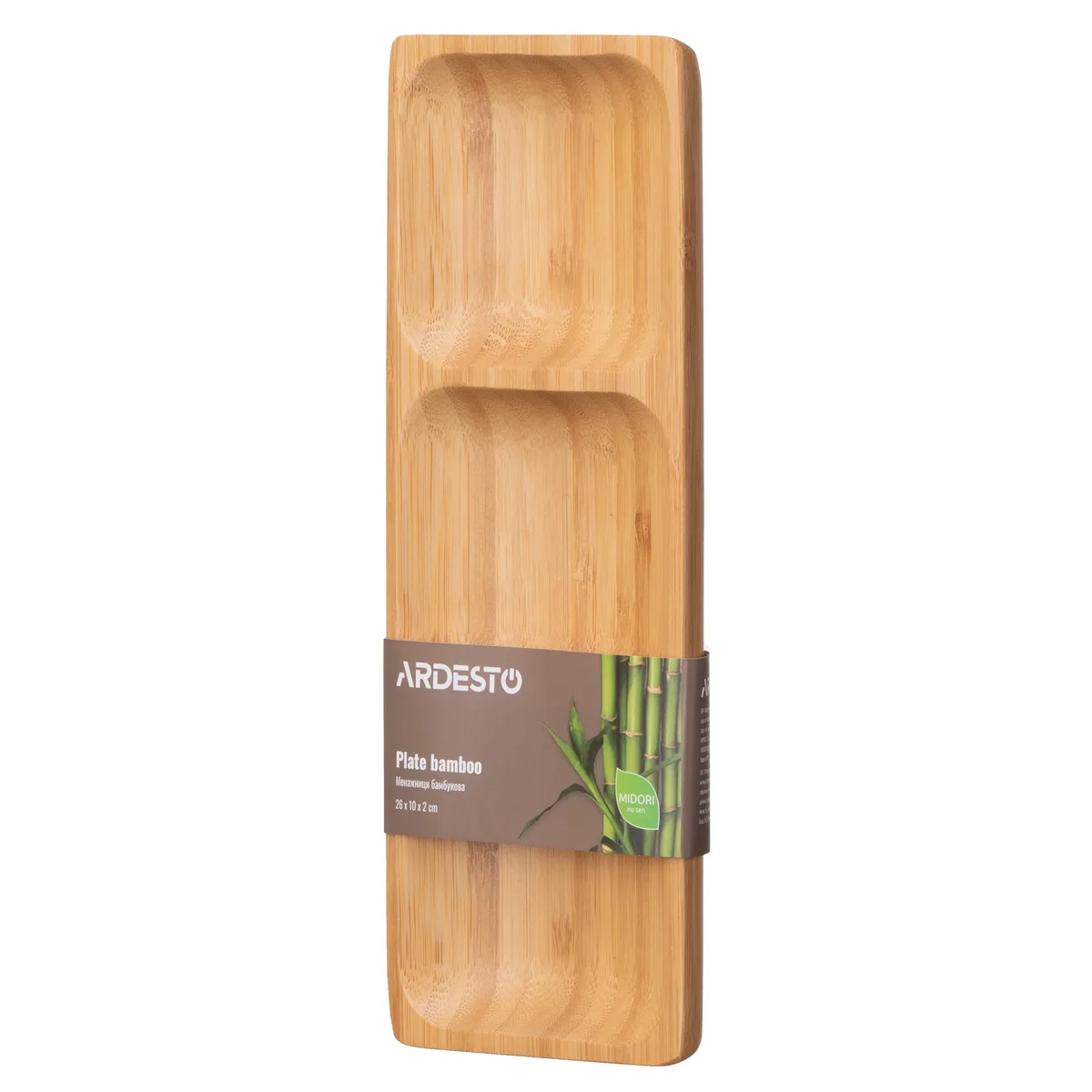 Тарілка сервірувальна ARDESTO Midori 26x10x2 см бамбук